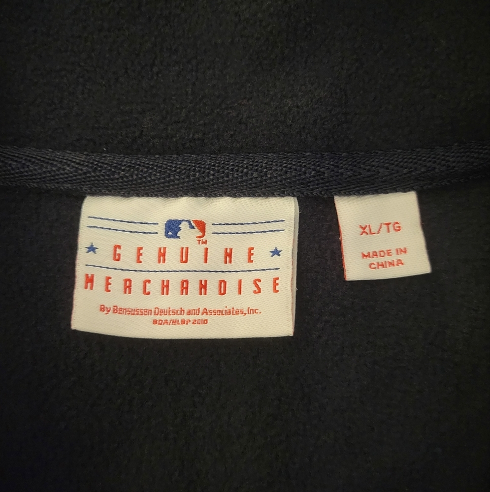 Men's MLB Red Sox Navy Blue Fleece Zip Up Jacket, Size XL, never worn - Picture 2 of 3